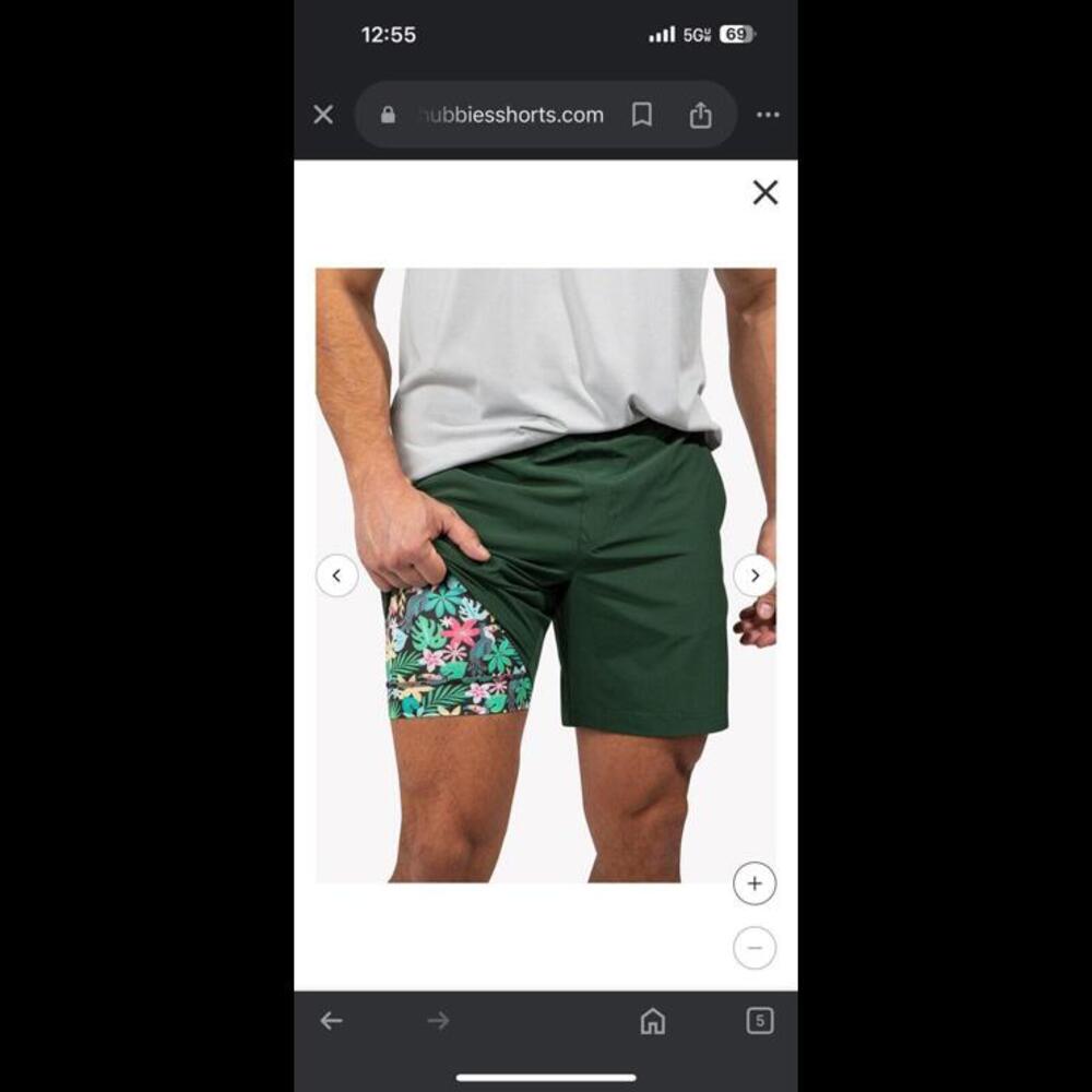 Chubbies The Greeneries Sport Short Dark Green/Black Floral S 0519